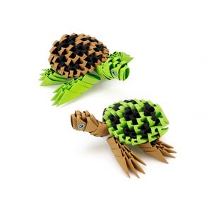 hqortu-192-piece-3d-origami-hq-invento-turtles-tortue-green-brown-black-9x10x4-cm