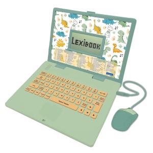 jc598dinoi1-bilingual-educational-computer-with-124-activities-lexibook-dinosaure-green-one-size